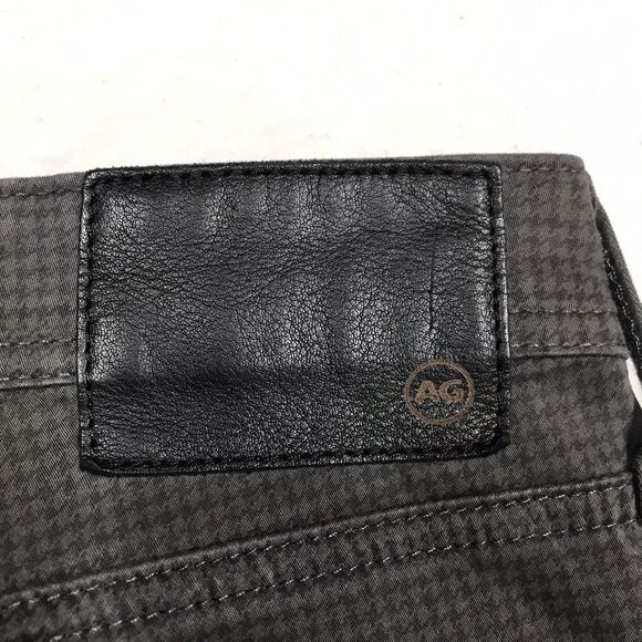 ADRIANO GOLDSCHIED Everett Jean Men 36x32 Olive Green Glen Check Slim Straight - Picture 6 of 15